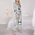 thumbnail image 4 of Bingfone Womens Pajama Sets Pandas Print,Long Sleeve Loungewear Pajamas Set-Xx-Large, 4 of 9