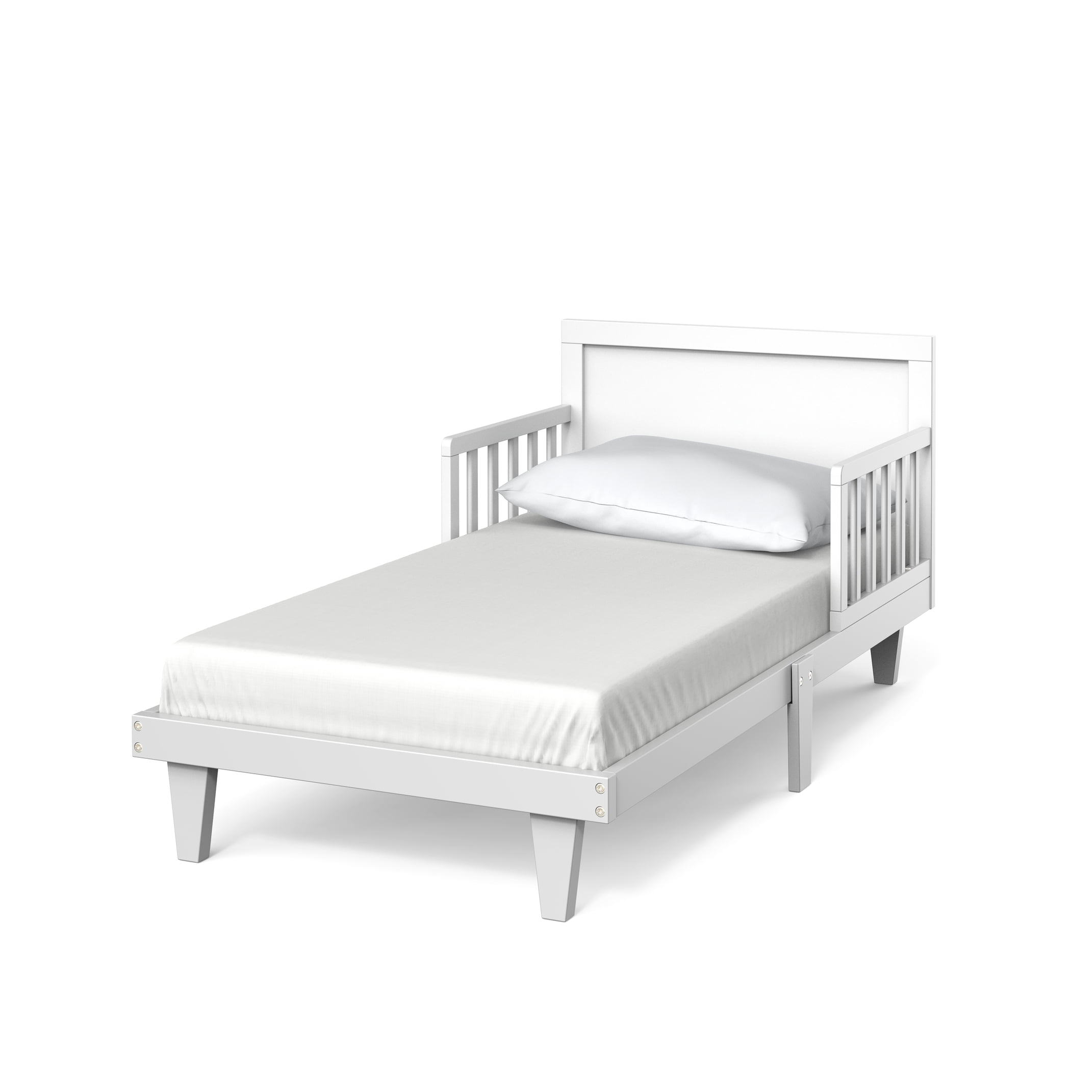 Child Craft Tremont Toddler Bed with Guard Rail, Matte White