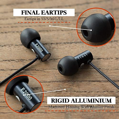 final E2000 Canal type earphone Controller with microphone Matte