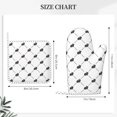 thumbnail image 3 of Honeii Black Rabbit patten Oven Mitts and Pot Holders Sets, Baker Oven Mitts, Mittens for Kitchen Decor, Baking Lover over Gloves Gifts, 3 of 7