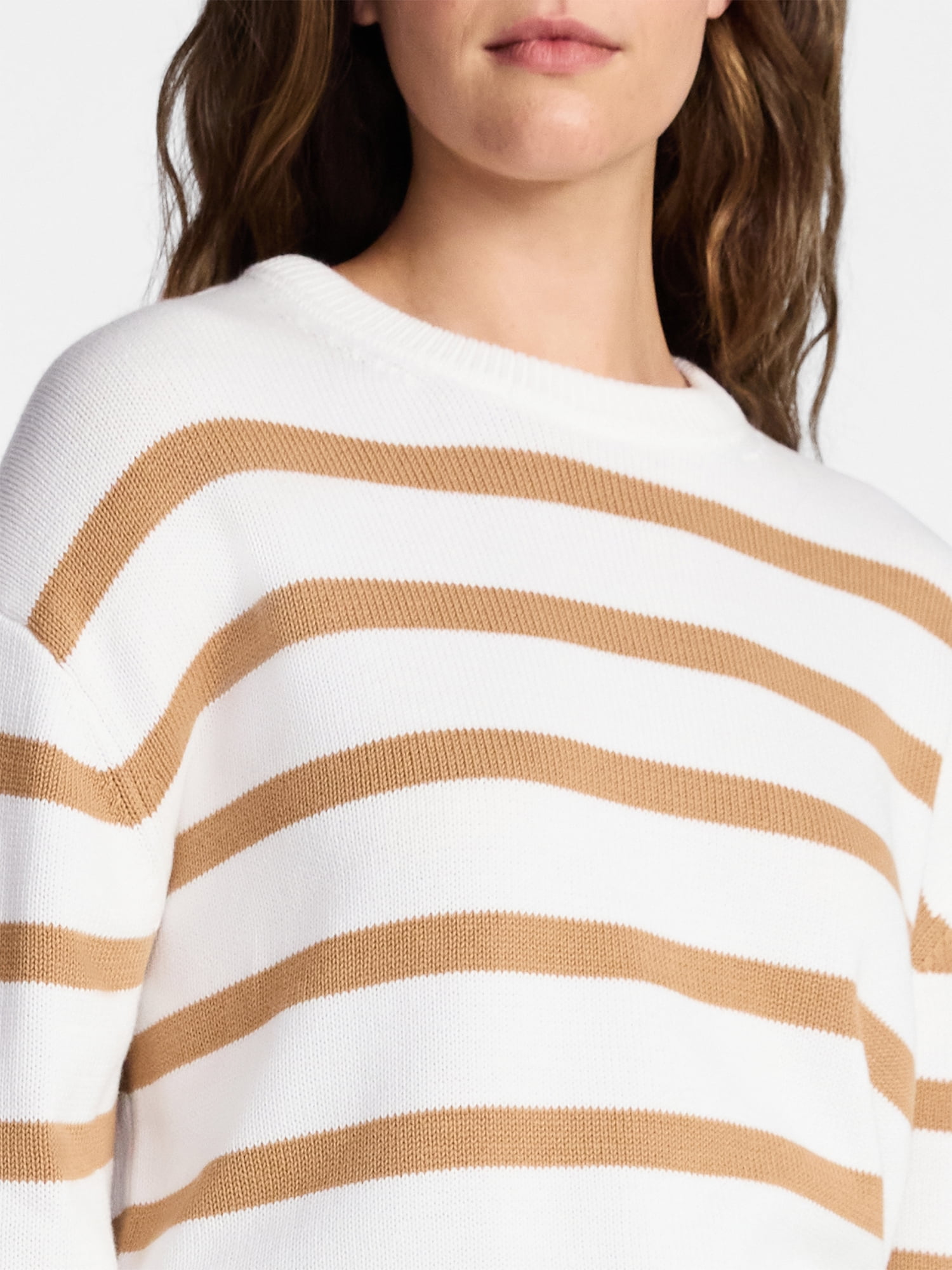 Time and Tru Women's and Women‘s Plus Easy Crew Pullover, Sizes XS-XXXL