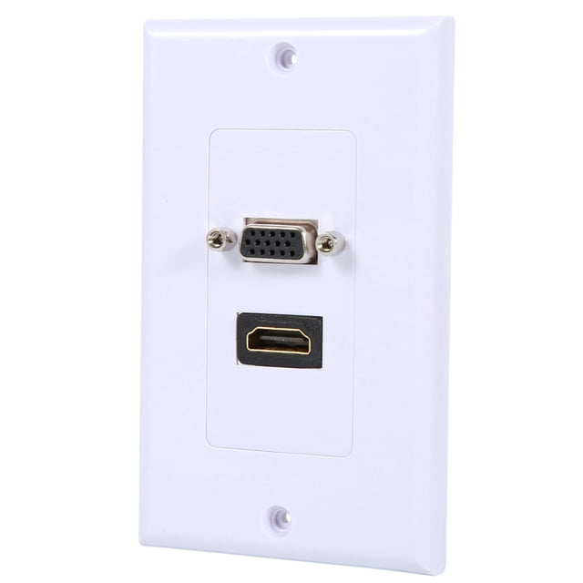 Placa de Pared H DMI VGA FÁLE DE USAR CONCELOS USB CHAPADOS EN ORO DE ALTA VELOCIDAD SOLUCON Ideal para el Hogar o la Empresa