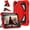 Red+Black, variant on REQO for iPad Mini 7th 2024 (A17 Pro) / Mini 6th Gen 8.3" Case,Heavy Duty Shockproof Rugged Hybrid With Pencil Holder Stand Military Grade PC Silicone for iPad Mini 7/6