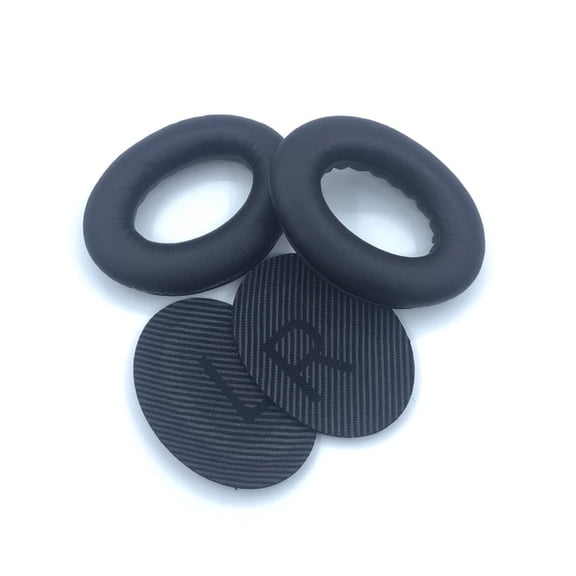 Replacement Earpads Cushions for Bose QuietComfort 35 (QC35) & Quiet Comfort 35 II (QC35 ii) Headphones, Ear Pads with Softer Leather, Noise Isolation Foam, Added Thickness (Black)
