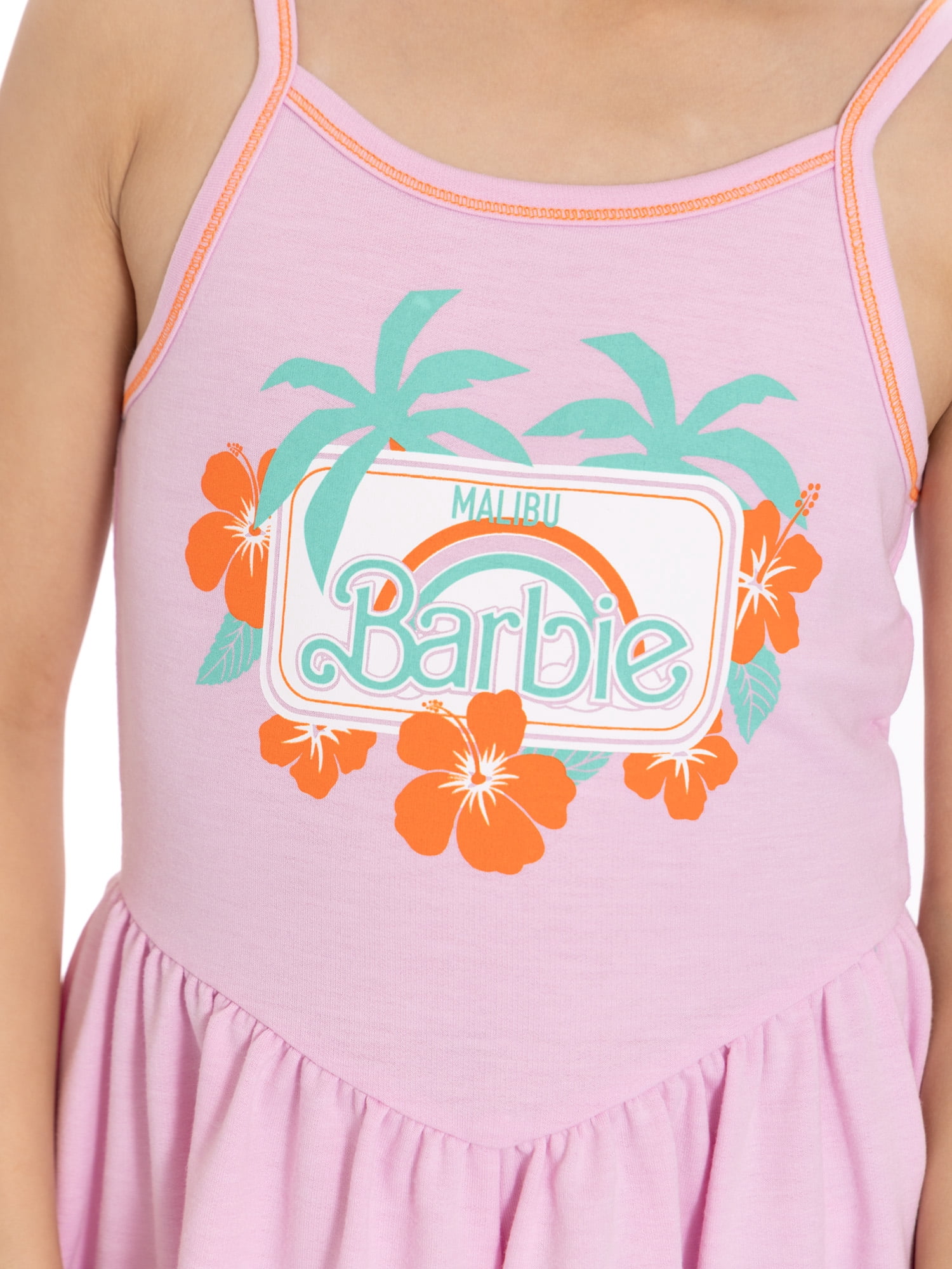 Barbie Girls Sleeveless Graphic Romper, Sizes 4-12