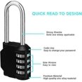 thumbnail image 4 of Long Shackle Padlock,2.2 Inch Long Shackle Lock, 4 Digit Combination Lock, Resettable Weatherproof Combo Lock for School, Gym Employee Locker, Outdoor, 4 of 5
