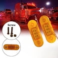 thumbnail image 3 of APSMOTIV 2Pcs Amber Indicator Rear Side Truck Trailer Rv Cab Boat Bus Lorry Led Marker Clearance Light 12V Running Board Lights For Trucks Waterproof Flat Fit Base Red LED Lights, 3 of 7