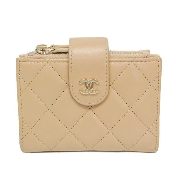 Pre-Owned Chanel Matelasse Card And Coin Case Compact Wallet Women's Leather Card... (Good)