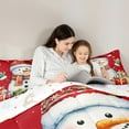 thumbnail image 5 of Castle Fairy Kids Children Xmas Snowman Bedding Comforter Set 2pcs,Merry Christmas Gifts Twin Comforter Sets Microfiber,Happy New Year Breathable Bedding Set,Ultra Soft Home Decor,Reversible, 5 of 8