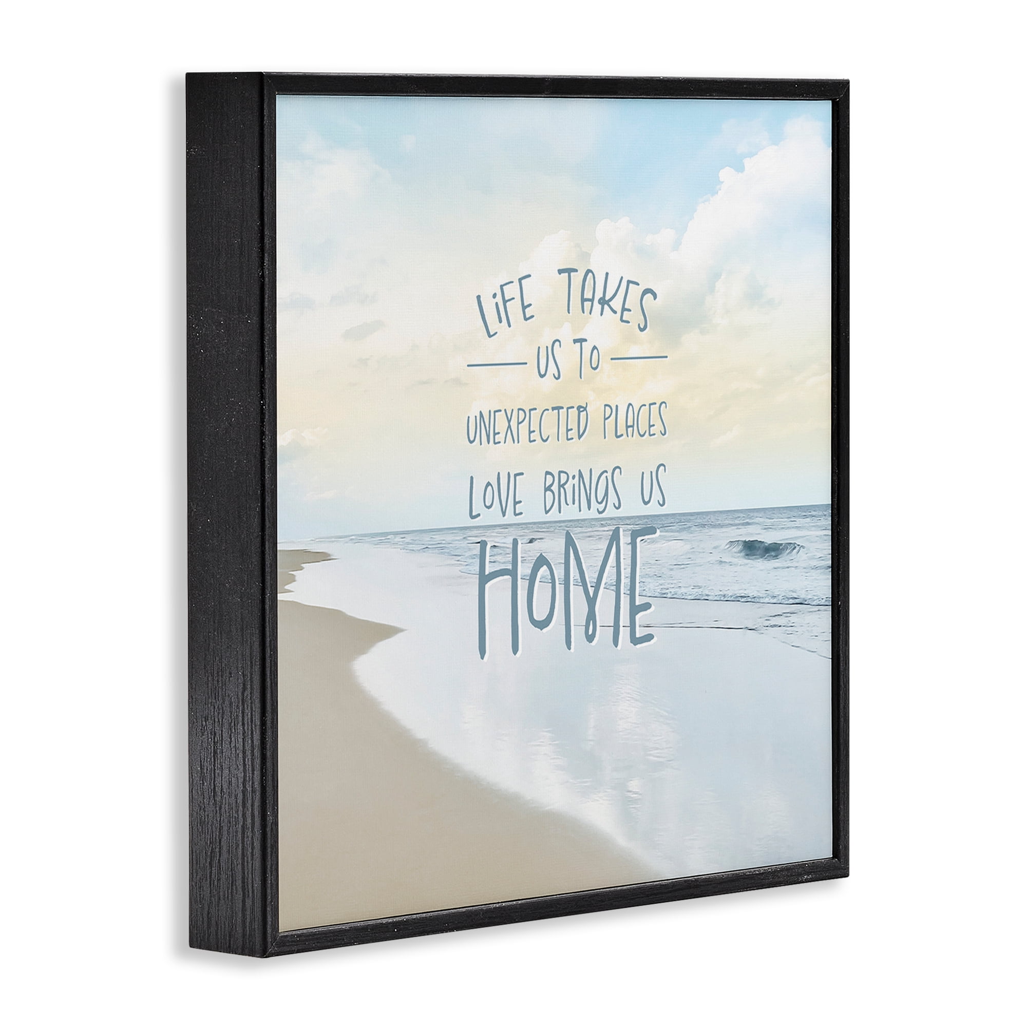 Stupell Industries Love Brings Us Home Inspiration Black Framed Giclee Art, design by Natalie Carpentieri