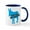 White/Navy Inside, variant on CafePress - DNC Donkey Blue Mug - 11 oz Ceramic Mug - Novelty Coffee Tea Cup