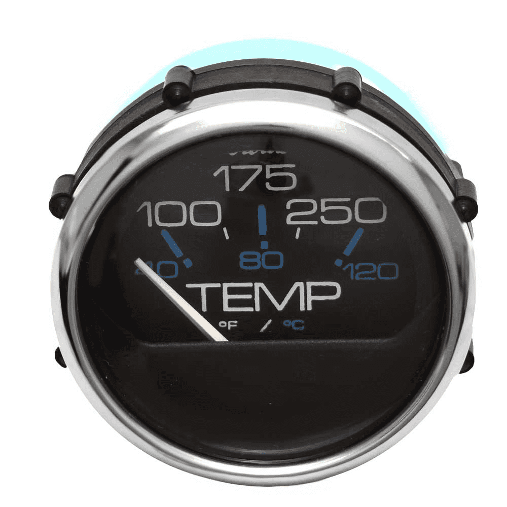 Faria Boat Temperature Gauge GP4051A Chesapeake Black SS 2 Inch