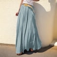 thumbnail image 4 of Jupes à Taille Élastique pour Femmes Jupe Décontractée Évasée Longueur Cheville en Polyester Longueur Régulière 1 Pce, 4 of 7