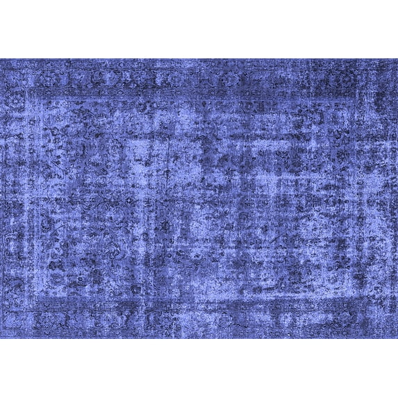 Ahgly Company Indoor Rectangle Oriental Blue Industrial Area Rugs, 8' x 12'