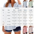 thumbnail image 4 of Avtoify Womens Fashion Casual Loose Flannel Plaid Round Neck 3/4 Sleeve V Neck Summer Shirts for Women Dressy Casual Button Up Daily Top, 4 of 7
