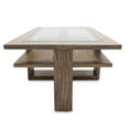 thumbnail image 4 of Michael Amini Del Mar Sound Wood & Glass Cocktail Table in Boardwalk Brown, 4 of 6