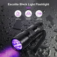 thumbnail image 3 of ESCO LITE 2 Packs Black Light Flashlight, 12LED 395nm UV Handheld Black Light Mini Flashlight, Dogs Urine Detector for Dry Urine Stains, Bed Bugs, Scorpions, 3 of 7