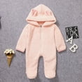 thumbnail image 4 of PINQI Children Outerwear 2024 Cute Baby Boy Winter Long Sleeve Jumpsuit Solid Hooded Romper Warm Coat Outwear for 0 to 18 Months, 4 of 9