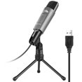thumbnail image 1 of Micrófono USB Computadora PC Micrófono de conferencia de condensador omnidireccional con soporte par Irfora Gris, 1 of 7