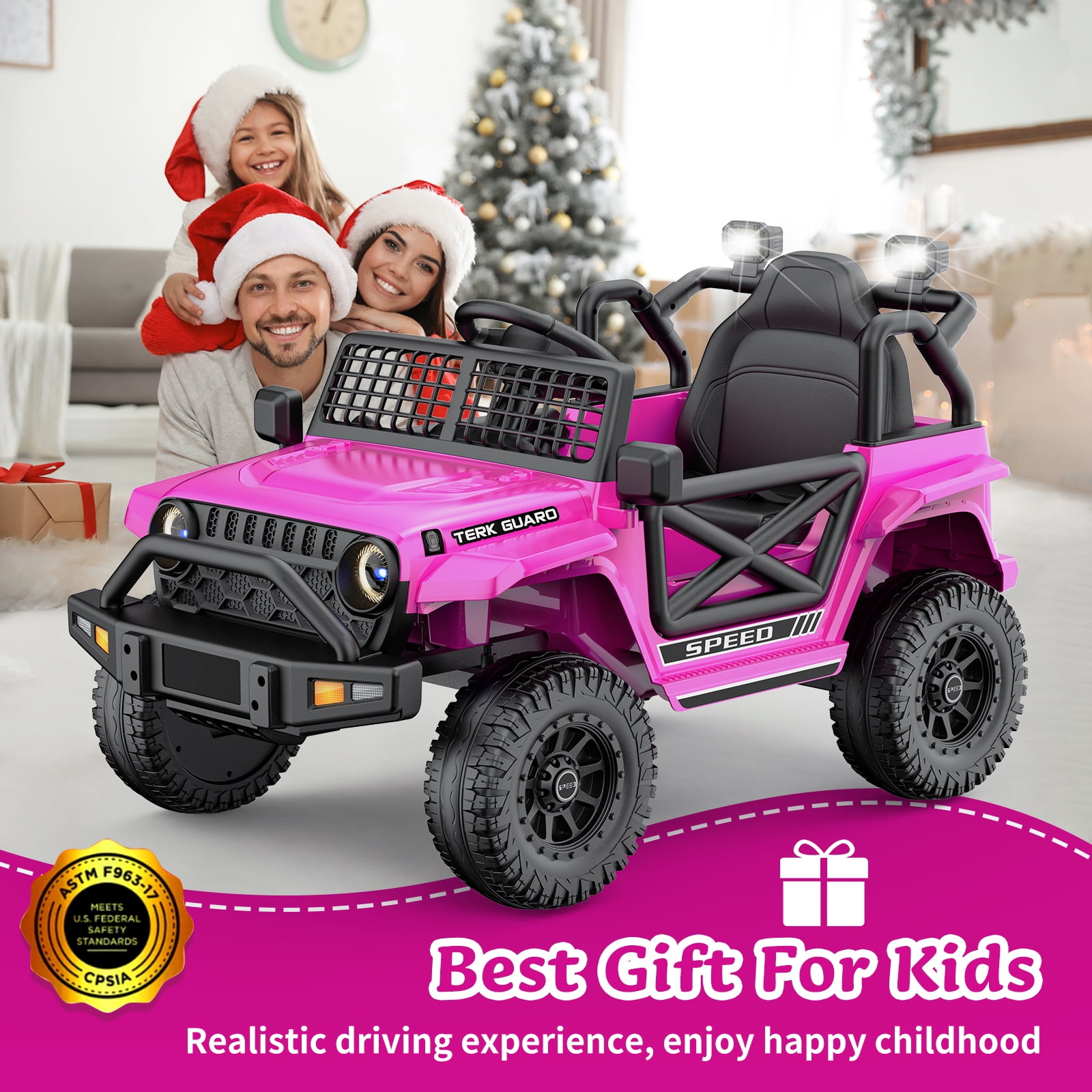 HHVEL 12V 7AH Ride on Toys for kids, Ride on Cars with Remote Control ,2x35W Motors, 3.5MPH Max Speed, Music Player