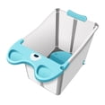 thumbnail image 4 of Bañera plegable con ducha y soporte antideslizante, accesorios para piscina, cubo para bebé, ideal para viajes, regalos, bebés y niños. Azul, 4 of 9