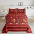 thumbnail image 2 of Manfei Modern Geometric Flower Bedding Comforter Set,Rhombus Triangle Pattern Twin Comforter Sets,Red Blue Bedding Set For Men Women,Super Cozy Room Decor Reversible,2pcs, 2 of 8