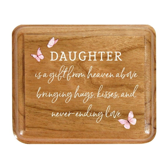 Modern Keepsake Box Inspirational Quotes for Daughter 3.5x3 Daughter Is A Gift