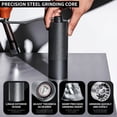 thumbnail image 2 of Manual Coffee Grinder, Adjustable Grinding Settings, Stainless Steel Burrs, Portable Hand-Cranked Coffee Grinder, For Espresso, Drip Filter, French Press Filter, Compact And Durable (white), 2 of 7