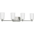 thumbnail image 4 of Adley Collection Four-Light Brushed Nickel Etched Opal Glass New Traditional Bath Vanity Light, 4 of 15