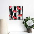 thumbnail image 4 of Chilfamy Watermelon Stripes Fruit Wall Decor Canvas Art Ready To Hang - Home Room Art Decor 12x12in, 4 of 6
