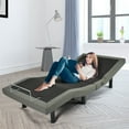 Costway Adjustable Massage Bed Base Upholstered Wireless Remote USB