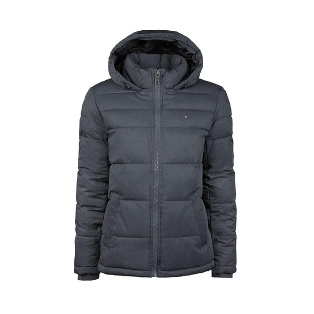 Chaqueta Tommy Hilfiger para hombre, clásica, con capucha, acolchada, azul marino