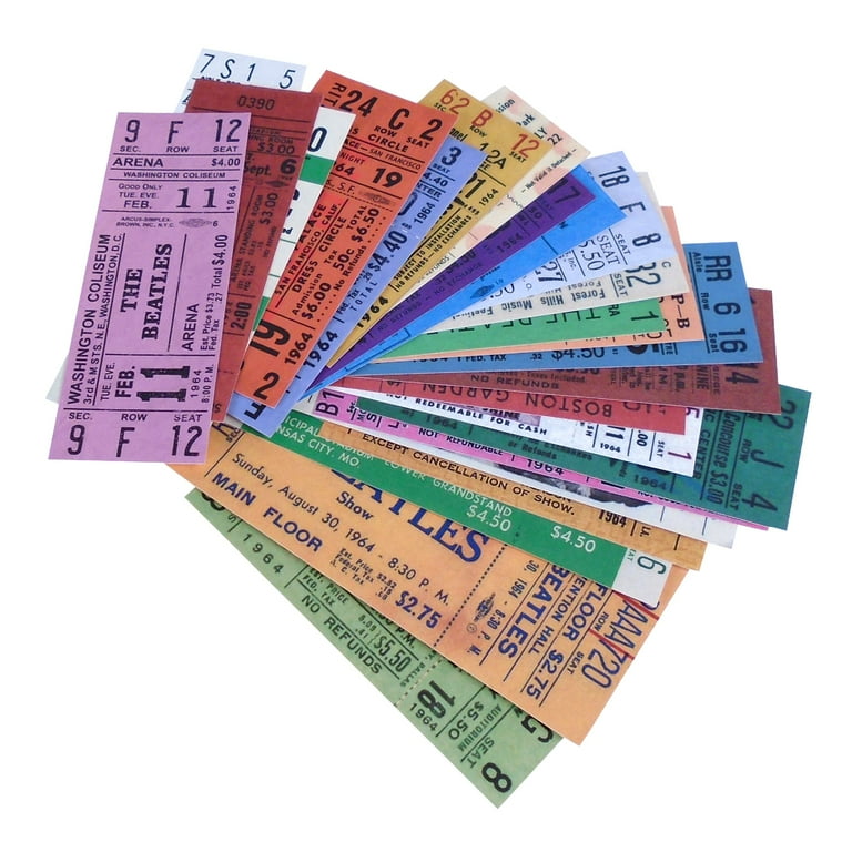Beatles Memorabilia: 1964 Replica Concert Tickets Tour