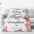 thumbnail image 2 of Christian Gifts for Women Inspirational Bible Verse Blanket Religious Scripture Prayer Faith Throw Blanket Soft Flannel Healing Blanket 40"X50" inches, 2 of 6