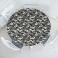thumbnail image 3 of Ambesonne Camouflage Fitted Round Tablecloth, Grey Color Shades, 45"- 56" Diameter, Grey Coconut, 3 of 5