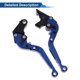 thumbnail image 5 of Palancas de freno y embrague cortas y largas para Honda X11 1999-2002, palanca de freno ajustable de motocicleta, aleación de aluminio, azul sólido, 5 of 6