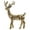 Golden, variant on Pungan Elk Decor Brass Elk Statue Small Golden Reindeer Figurine for Home Office Bookshelf,2.48"X1.97"X1.18"