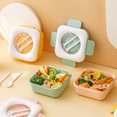 thumbnail image 4 of FastXmas Bento Box Adult, 34oz All-in-One Plastic Lunch Box Food Containers with Utensils, BPA-Free Leak-Proof 2-Compartment Meal Prep Container Microwave and Dishwasher Safe for School Office Travel, 4 of 7