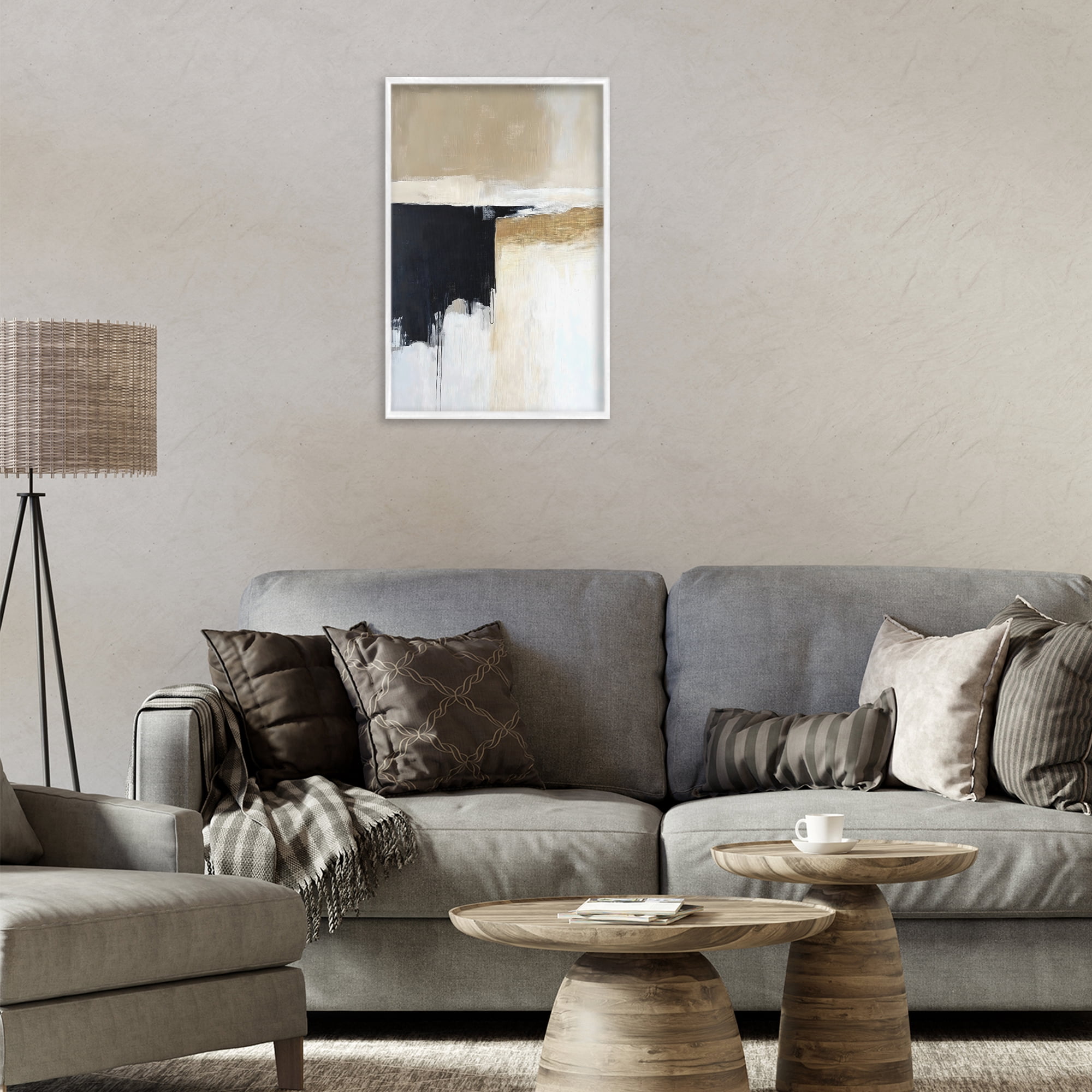 Stupell Industries Desert Shades Muted Neutrals White Framed Giclee Art, design by Gina Kelly