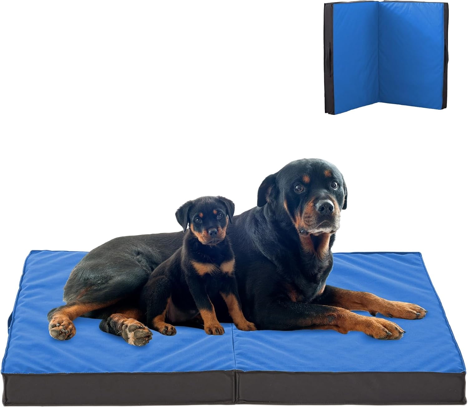 41 Inch All-Weather Orthopedic Dog Bed, Foldable Portable Waterproof Pet Bed with Washable Cover, Indoor Outdoor Sleeping Mat for Large Dogs