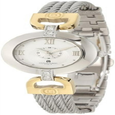 Charles-Hubert, Paris Women's 6809-T Premium Collection Two-Tone Stainless Steel Wire Bangle Watch
