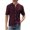 Purple, variant on WREESH Men's Knitted Casual Solid Color Button Down Shirts Short Sleeve Turndown Collar Top for a Comfortable Everyday Look Beige