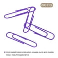 thumbnail image 3 of Uxcell Paper Clips 2 Inch Vinyl Coated with Box for Office Home Purple Count 200, 3 of 6