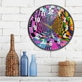 thumbnail image 3 of Yayeee Wall Clock Battery Operated 11.9" Silent Quartz Non-Ticking for Living Room Decor, Green Wavy Plaid, 3 of 8
