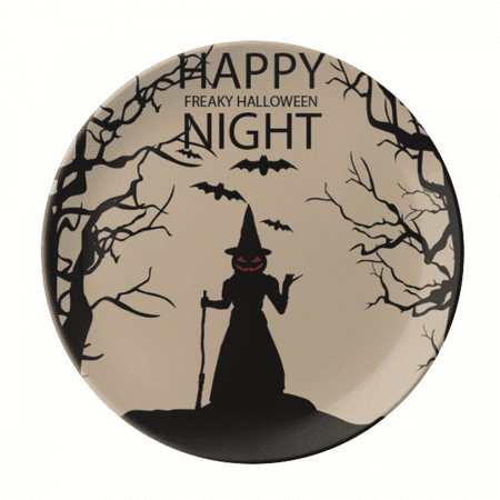 

night fear halloween pumpkin plate decorative porcelain salver tableware dinner dish