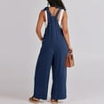 thumbnail image 5 of ZHUGeLI Fashion Women Casual Cold Shoulder Jumpsuit Solid Suspender Jumpsuits Wide Pocket Leg Pant Up to 50% off Clearance, 5 of 7