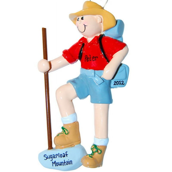 Hiker Boy Personalized Christmas Ornament DO-IT-YOURSELF