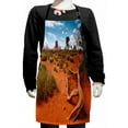 thumbnail image 1 of Landscape Kids Apron, Canyon Life Tribal Park Desert Monument Valley Scenery Cloudy Sky and Redrocks, Boys Girls Apron Bib with Adjustable Ties for Cooking Baking Painting, Multicolor, by Ambesonne, 1 of 2