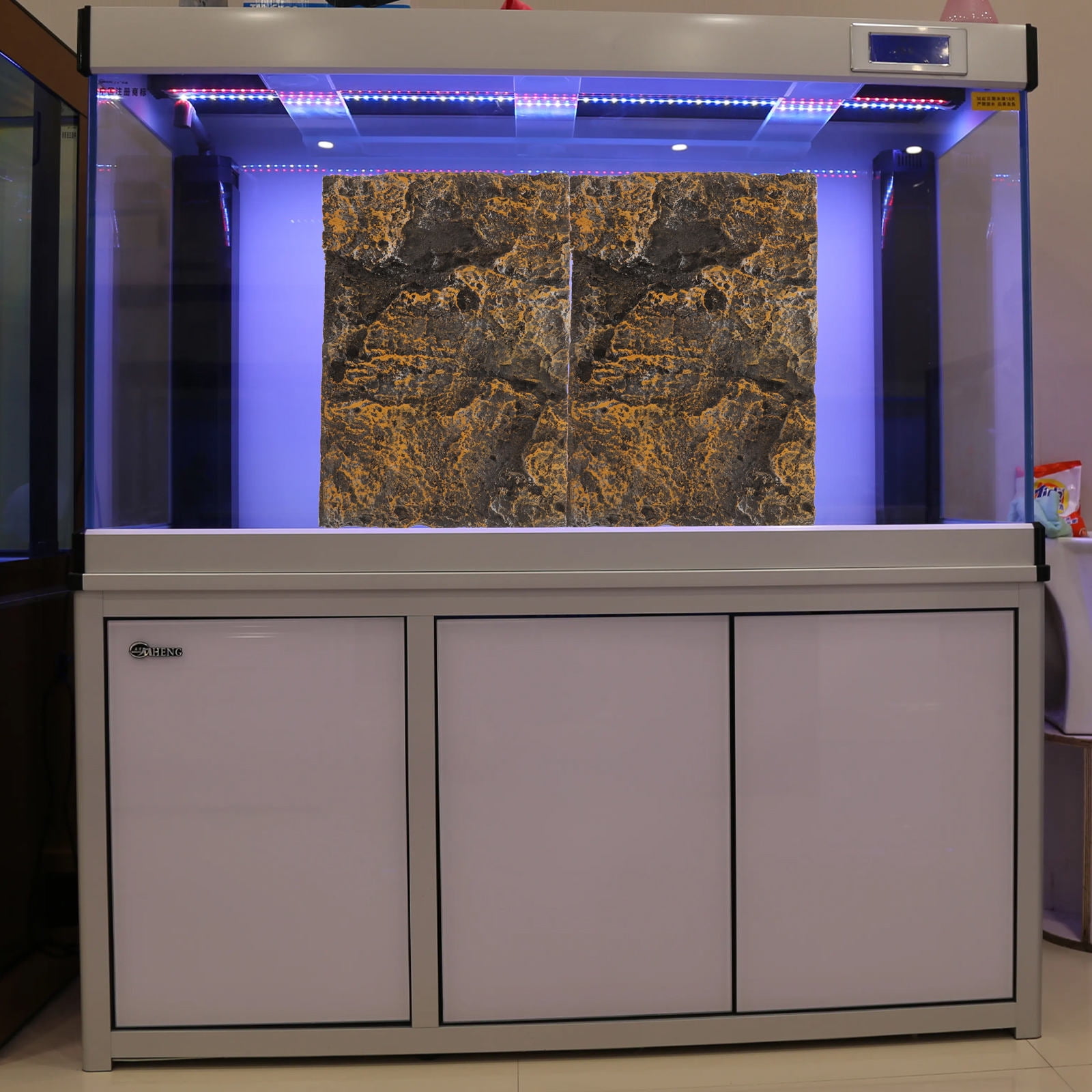Milisten 3D Rock Texture Decorative Background Board 45x28cm Reptile Terrarium