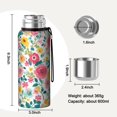 thumbnail image 7 of 20 Oz Pioneer Flower Coffee Tumbler Double Wall Insulated Stainless Steel Water Bottle | Metal Reusable Thermoses Flask with Cup Cap | Leak & Sweat Proof with Anti-Dust Lid, 7 of 7